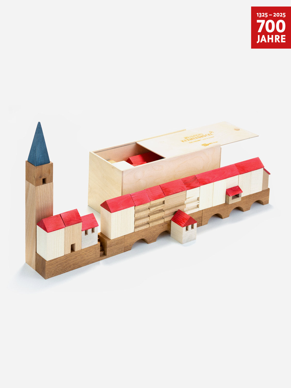 Krämerbrücke Erfurt - 94 cm Holzbausatz in der Streichholzschachtel