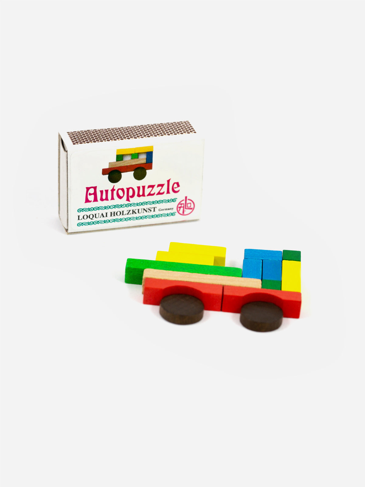 Miniatur Holzspiel Autopuzzle