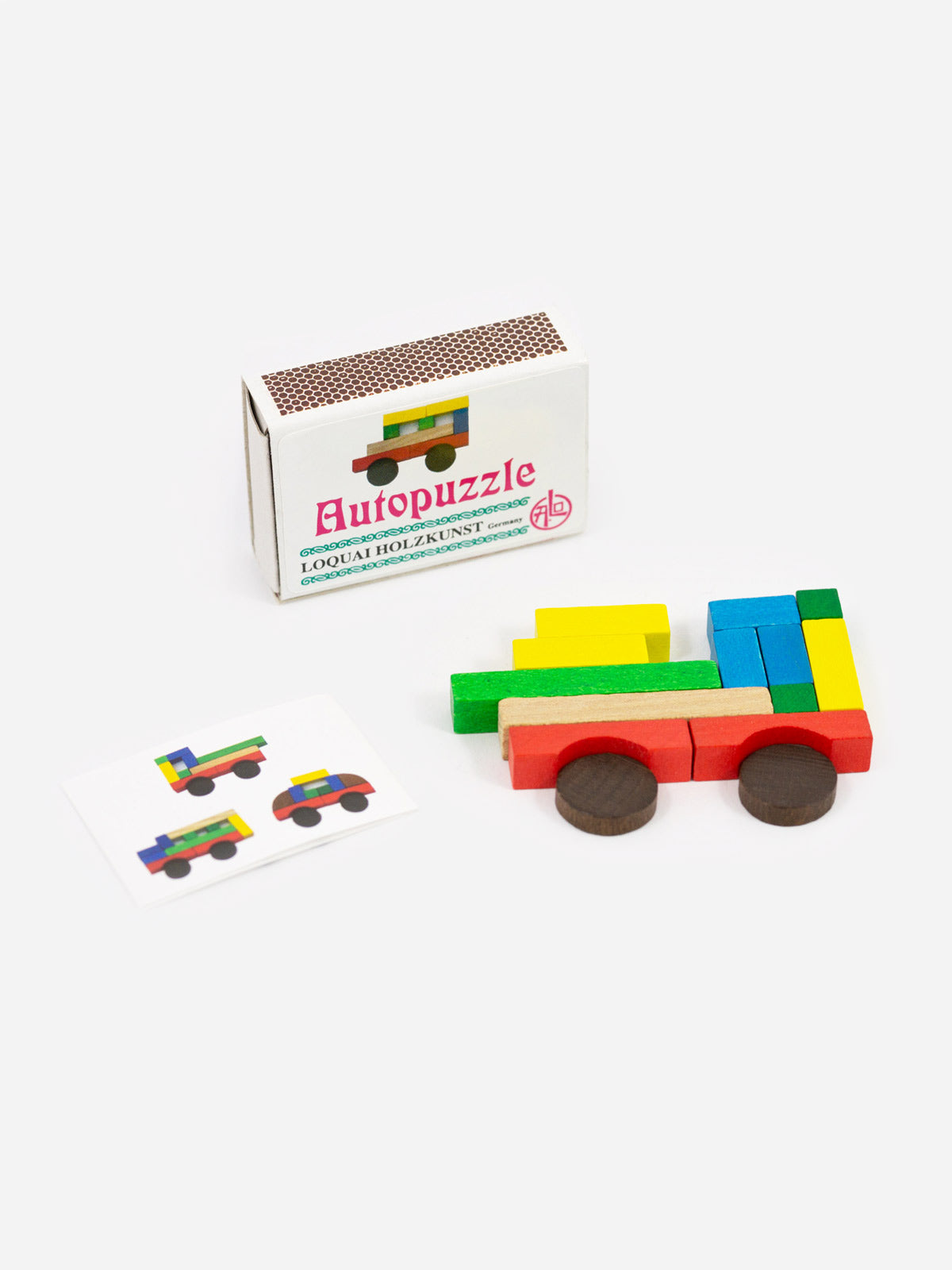Miniatur Holzspiel Autopuzzle