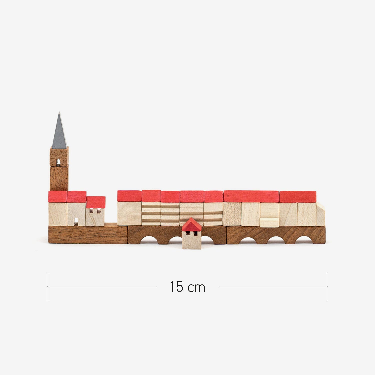 Krämerbrücke Erfurt - 15 cm Miniatur Holzbausatz in der Streichholzschachtel